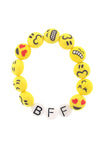 'BFF' Best Friend Forever Emoji Stretch Bracelet