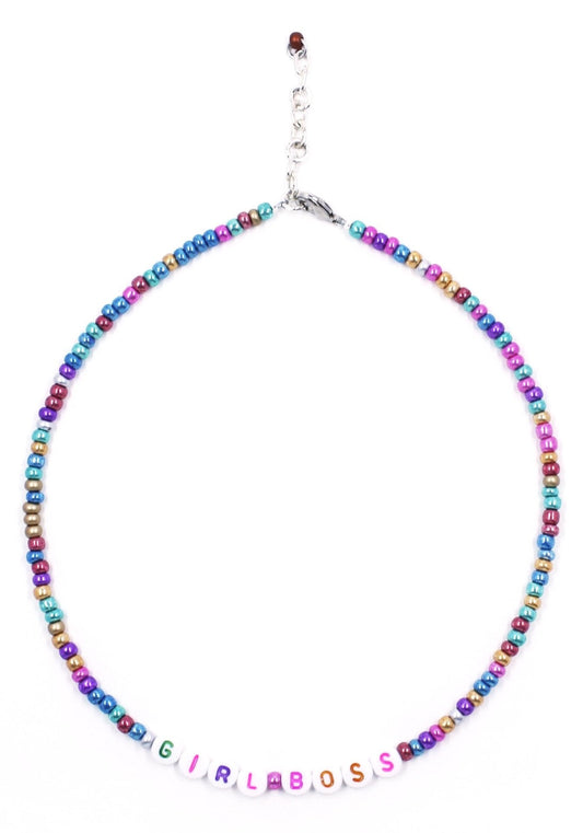 "Girl Boss" Words of Wisdom Beaded Necklace