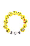 'ILY' I Love You Emoji Stretch Bracelet
