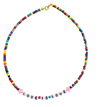 rainbow beaded necklace with love is love