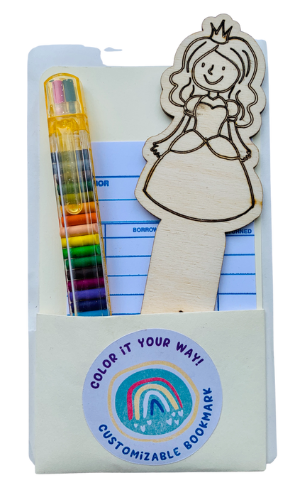 DIY wood bookmark kit princess