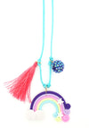 Rainbow + Star Clay Necklace + Bookmark