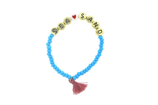 "Sea ♥ Sand" Fun in the Sun Stretch Bracelet