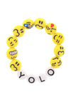 'YOLO' You Only Live Once Emoji Stretch Bracelet